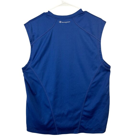 Champion Muscle T-Shirt Sleeveless Sport Double Dry Blue Men's Size MGUC - Picture 3 of 9